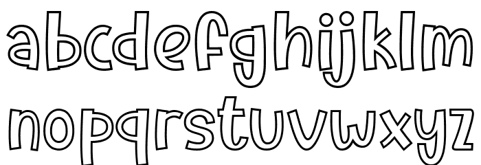 Dotuku Outline フォント 小文字