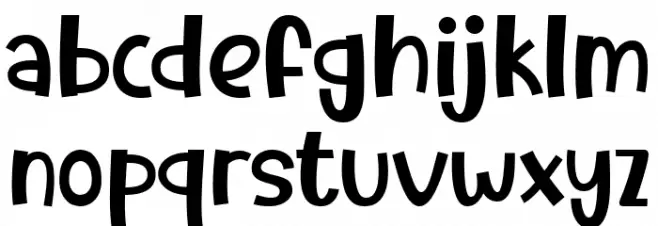 Dotuku Schriftart Kleinbuchstaben