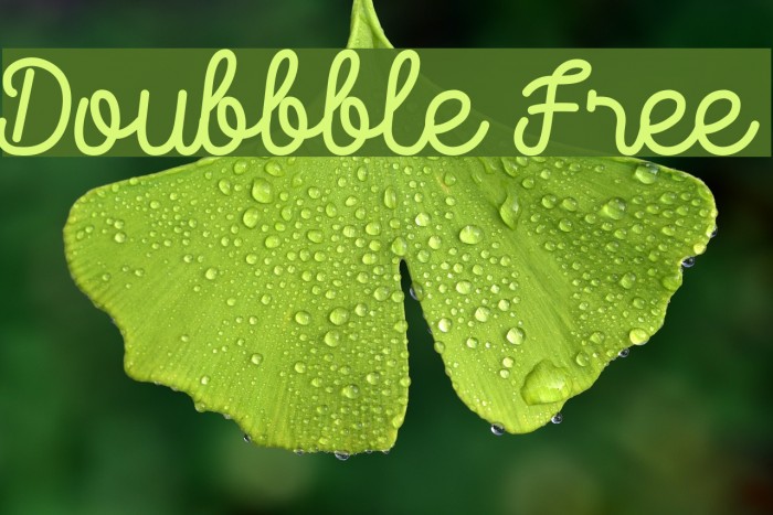 Doubbble Free Font examples