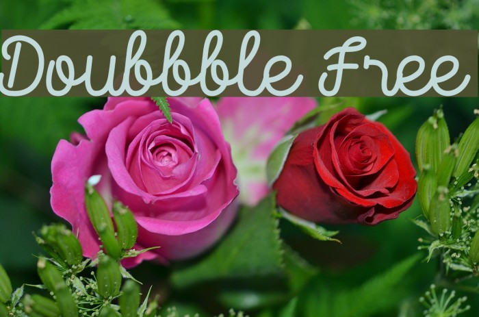Doubbble Free Font examples