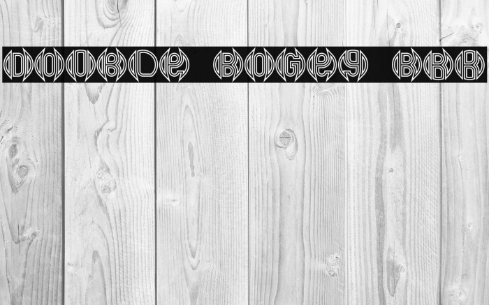 Double Bogey BRK Font examples