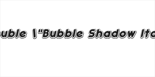 Double "Bubble Shadow Italic Logo