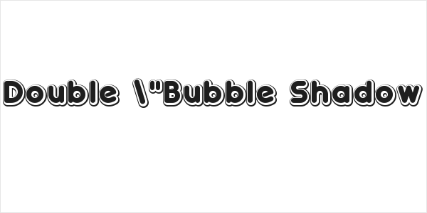 Double "Bubble Shadow Logo
