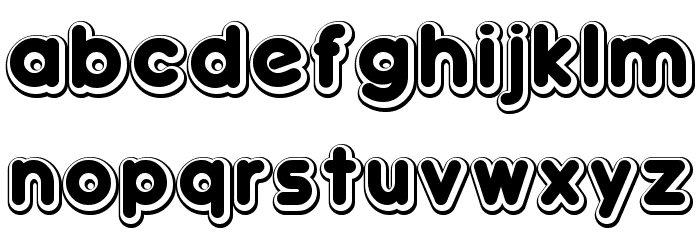 Double `Bubble Shadow Font LOWERCASE