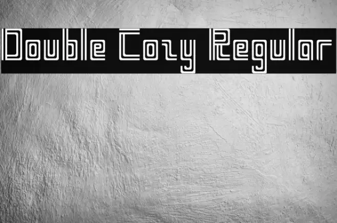 Double Cozy Regular Caratteri examples