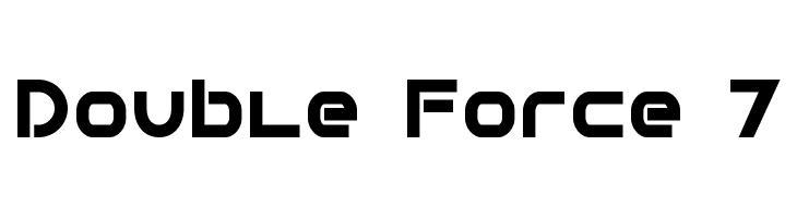 Double Force 7  नि: शुल्क फ़ॉन्ट्स डाउनलोड