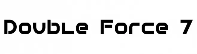 Double Force 7  नि: शुल्क फ़ॉन्ट्स डाउनलोड
