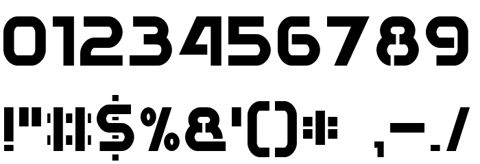 Double Force 7 Font OTHER CHARS