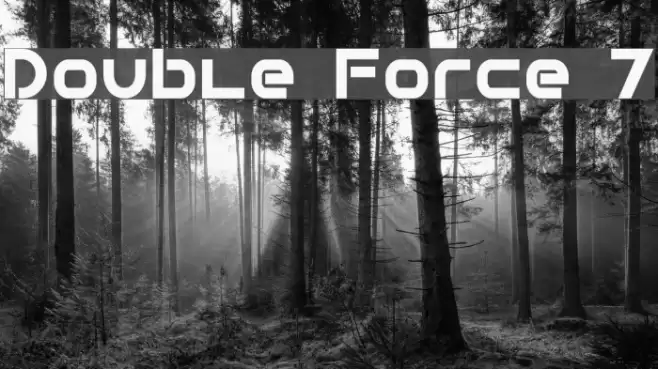 Double Force 7 Font examples