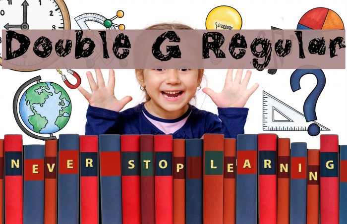Double G Regular Font examples