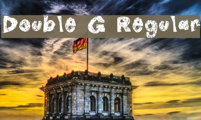 Double G Regular Font examples