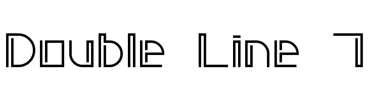 Double Line 7  フリーフォントのダウンロード