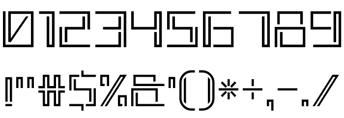 Double Line 7 Font OTHER CHARS