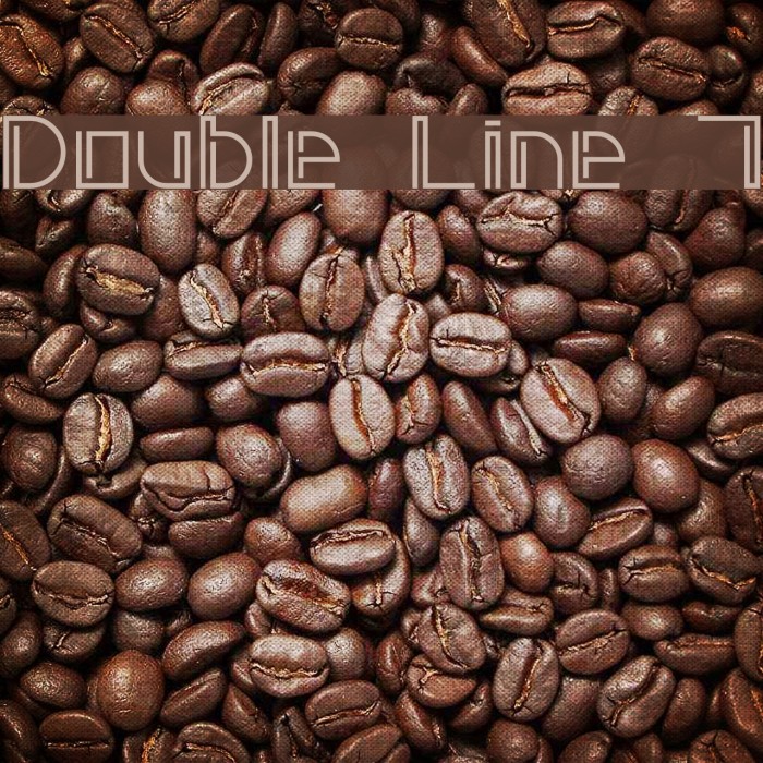Double Line 7 Font examples
