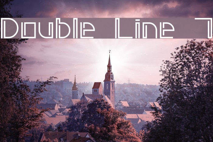 Double Line 7 Font examples