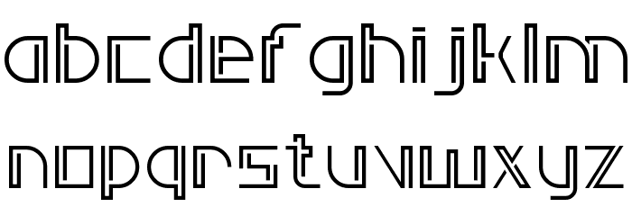Double Line 7 Font LOWERCASE