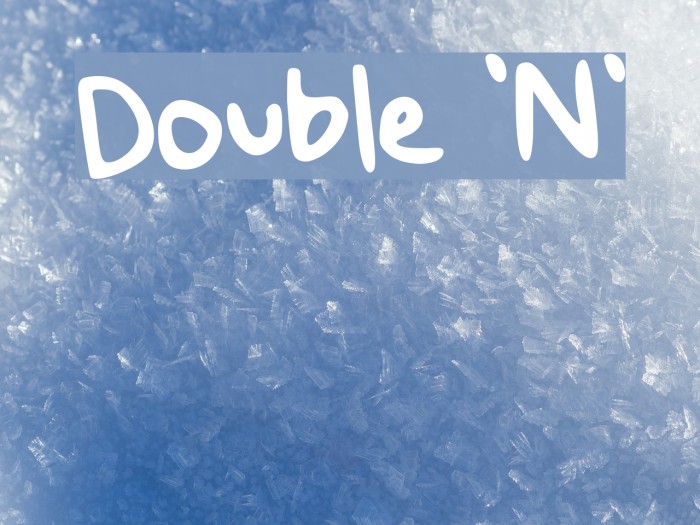 Double 'N' Font examples
