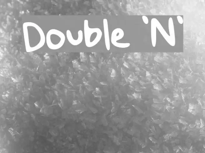 Double 'N' Example 1
