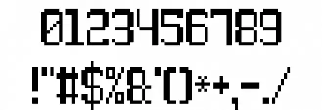 Double Pixel-7 Шрифта ДРУГИЕ символов