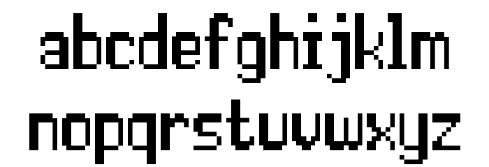 Double Pixel-7 Font LOWERCASE