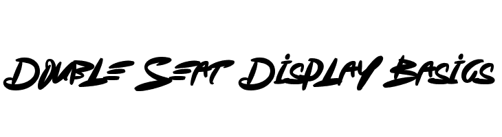 Double Seat Display Basics  नि: शुल्क फ़ॉन्ट्स डाउनलोड