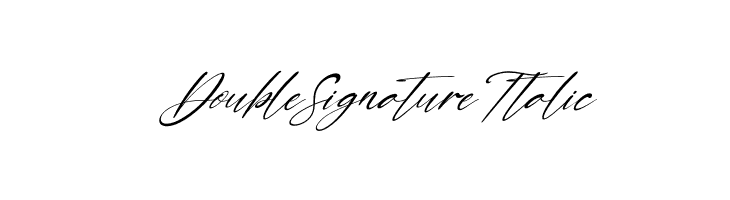 Double Signature Italic  नि: शुल्क फ़ॉन्ट्स डाउनलोड