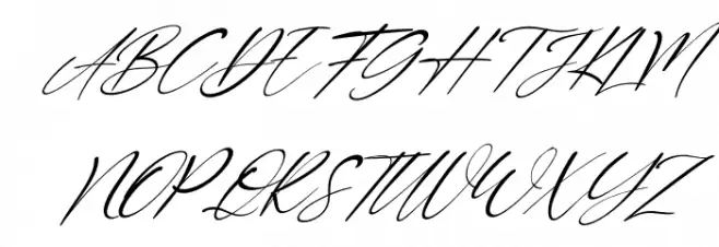Double Signature Italic 字体 大写