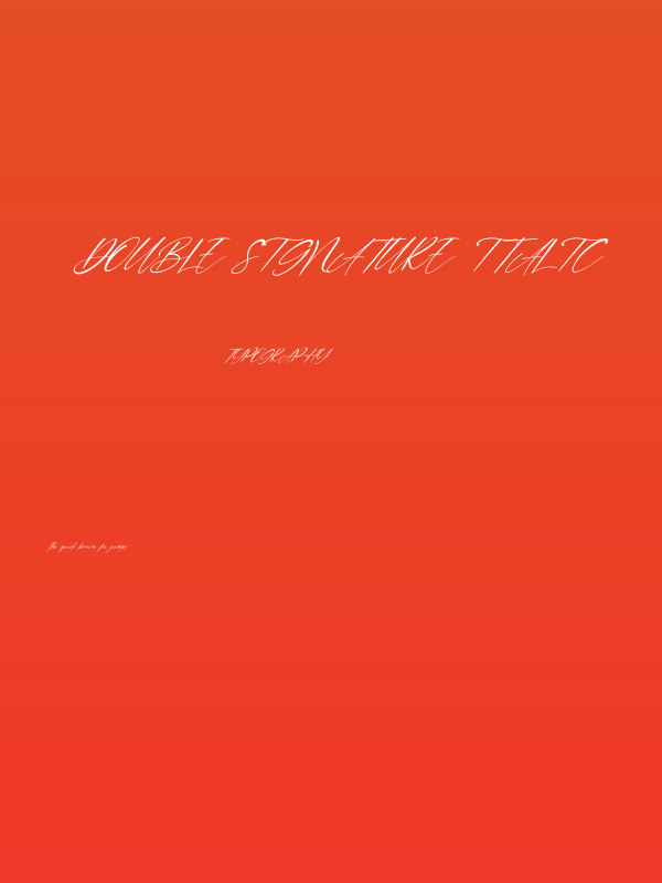 Double Signature Italic Poster