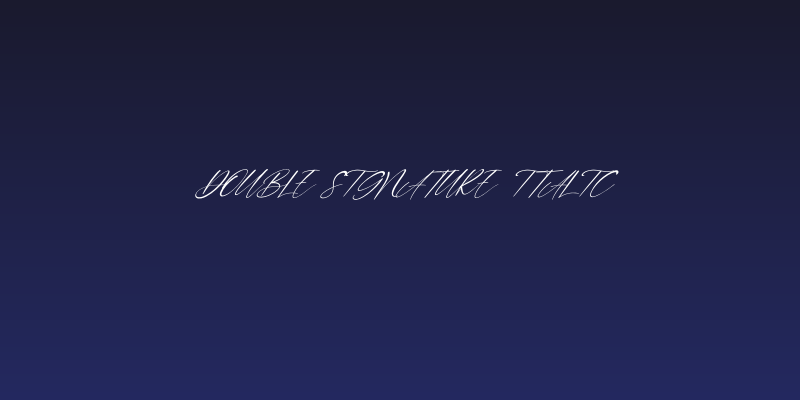 Double Signature Italic Social Header
