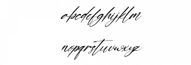 Double Signature Italic फ़ॉन्ट लोअरकेस