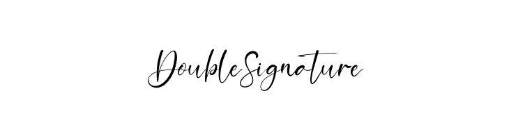 Double Signature  Скачать бесплатные шрифты