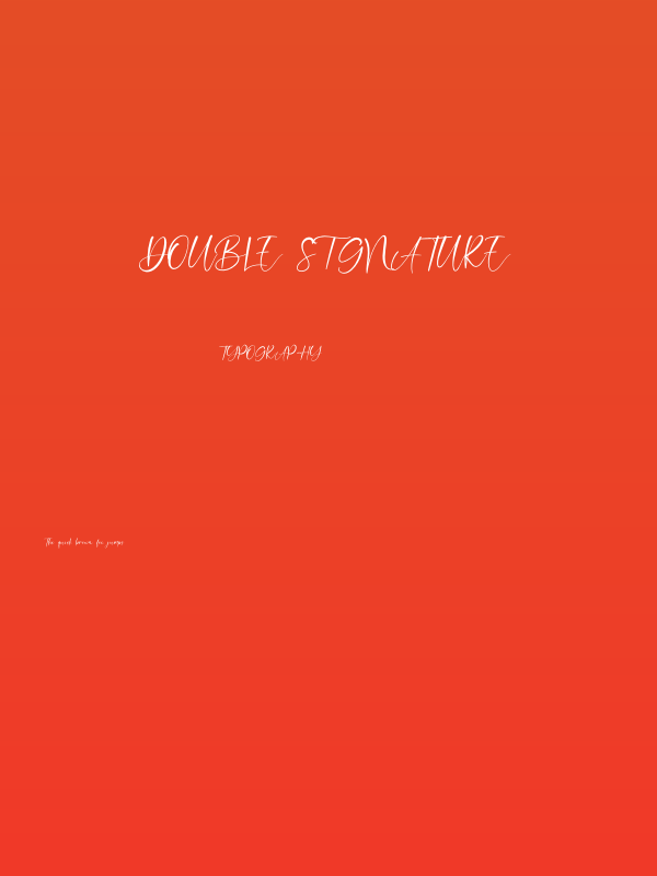 Double Signature Poster