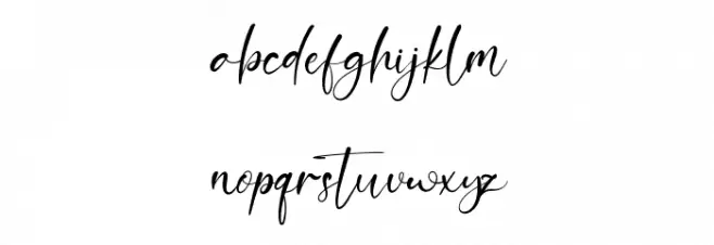 Double Signature Schriftart Kleinbuchstaben