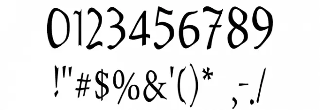 Double Tap Font OTHER CHARS