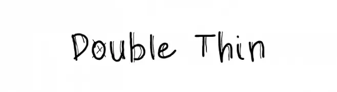 Double Thin  Скачать бесплатные шрифты