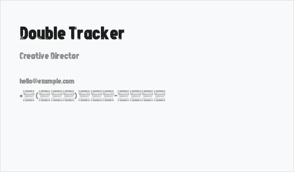 Double Tracker Business Card