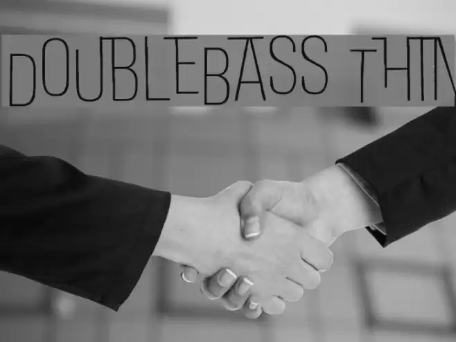DoubleBass Thin Font examples