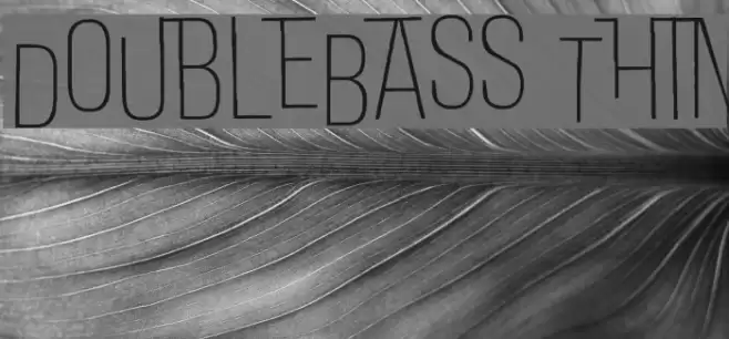 DoubleBass Thin Font examples