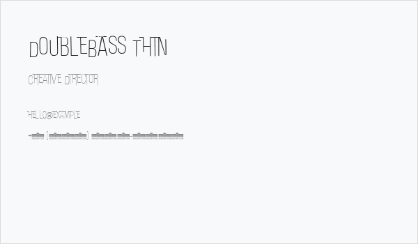DoubleBass Thin Business Card