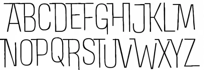 DoubleBass Thin फ़ॉन्ट लोअरकेस