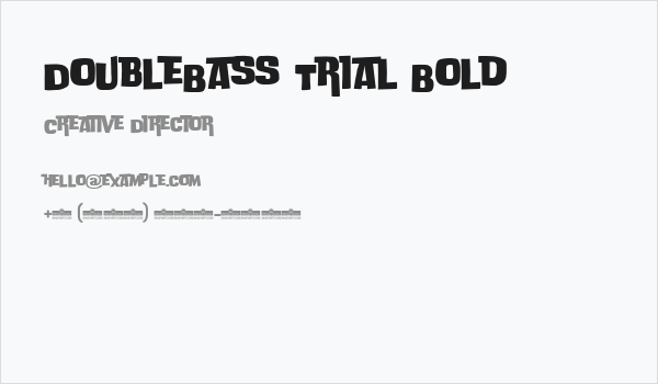 DoubleBass Trial Bold Business Card