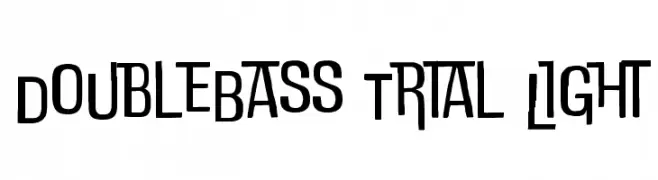 DoubleBass Trial Light  Free Fonts Download