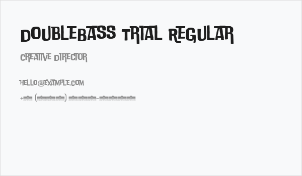 DoubleBass Trial Regular Business Card
