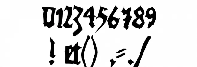 DoubleBrokenTextura Font OTHER CHARS