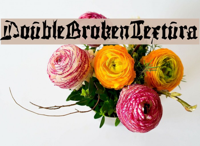 DoubleBrokenTextura Шрифта examples
