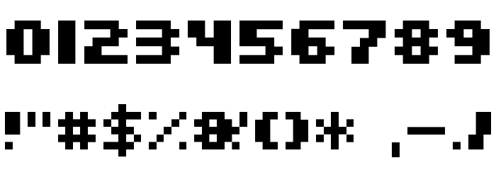DoubleOhOne Bold Font OTHER CHARS