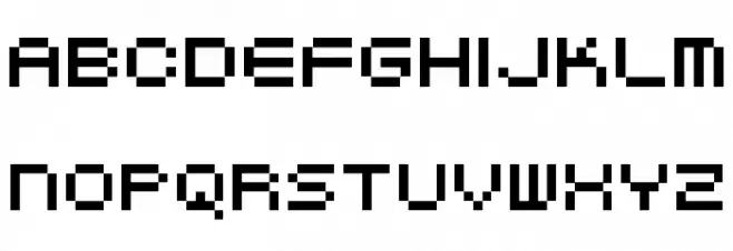 DoubleOhOne フォント 大文字
