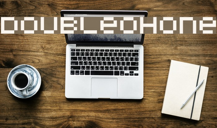 DoubleOhOne Font examples