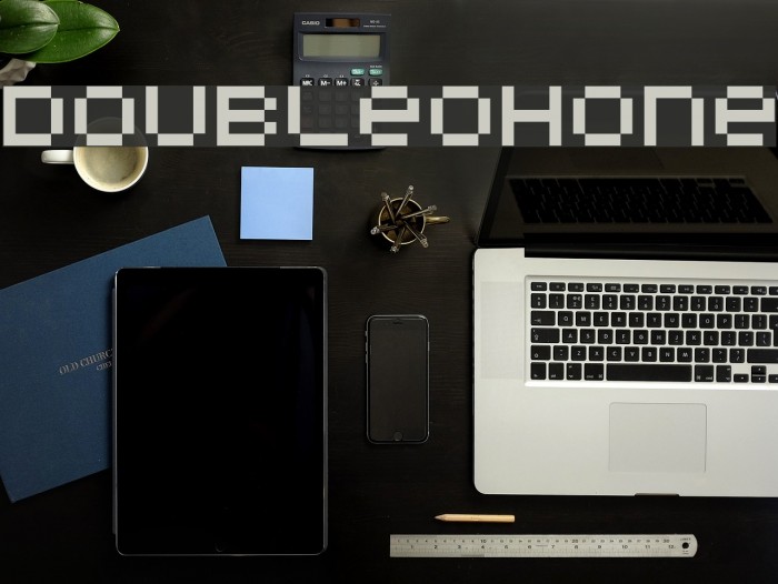 DoubleOhOne Font examples