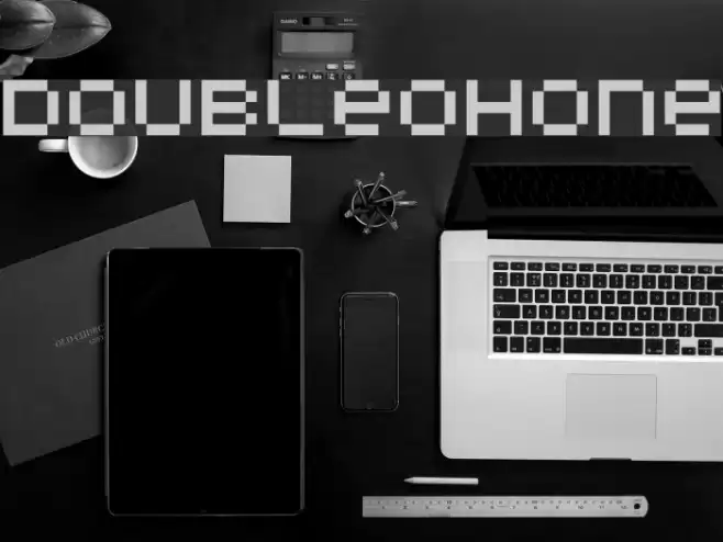 DoubleOhOne Font examples